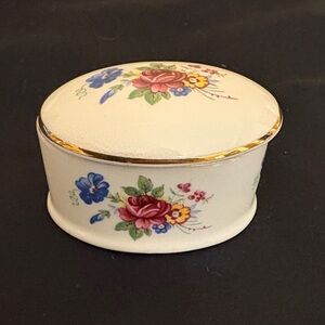 Vintage Royal Grafton Floral Oval Trinket Box